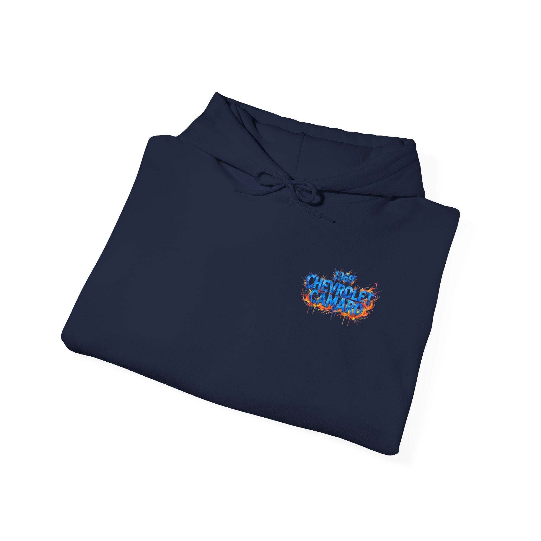 vintage blue camaro muscle car hoodie – Watercolor Graphic by 8Sydes Apparel