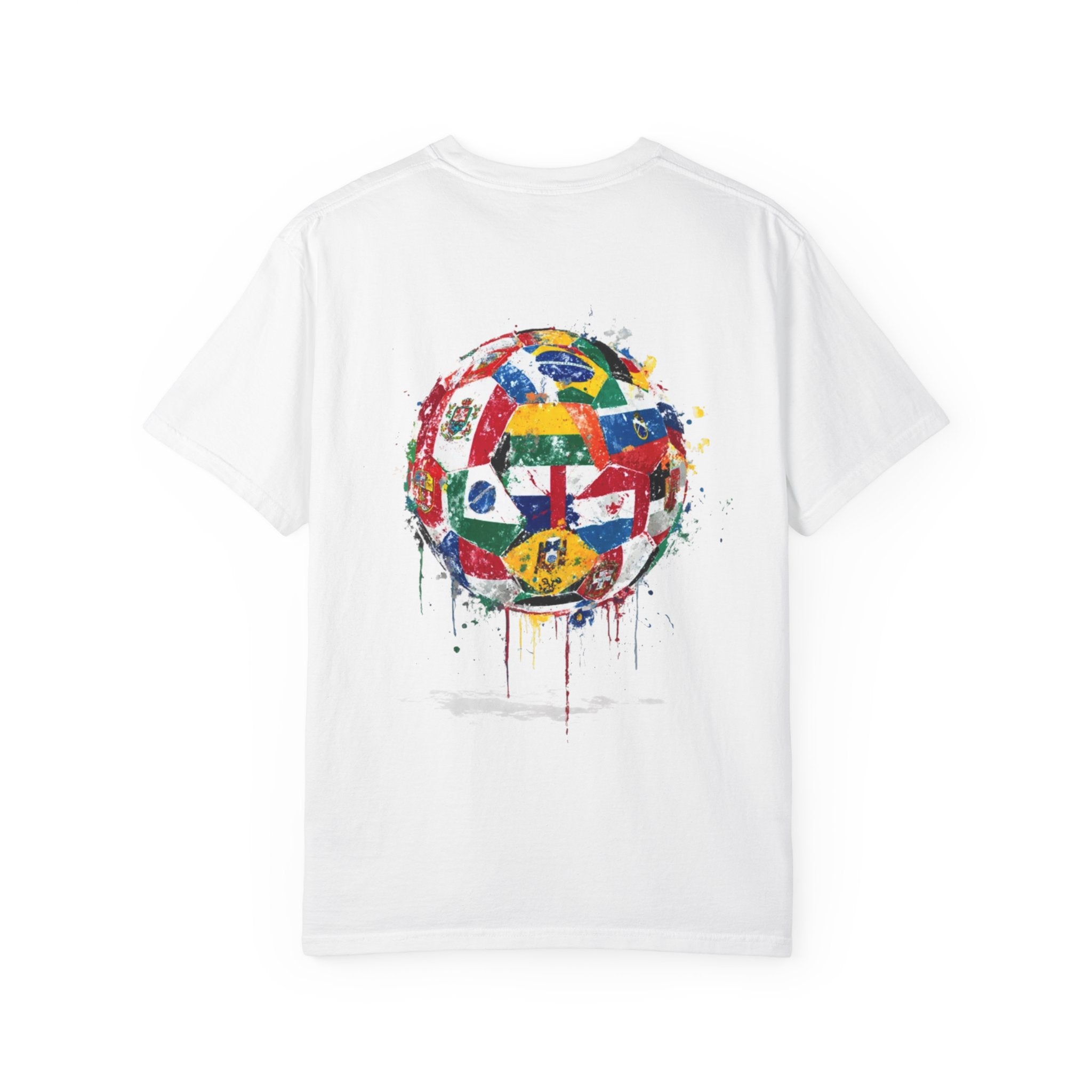 Soccer Flags T-Shirt — Watercolor World Cup Ball Graphic Tee