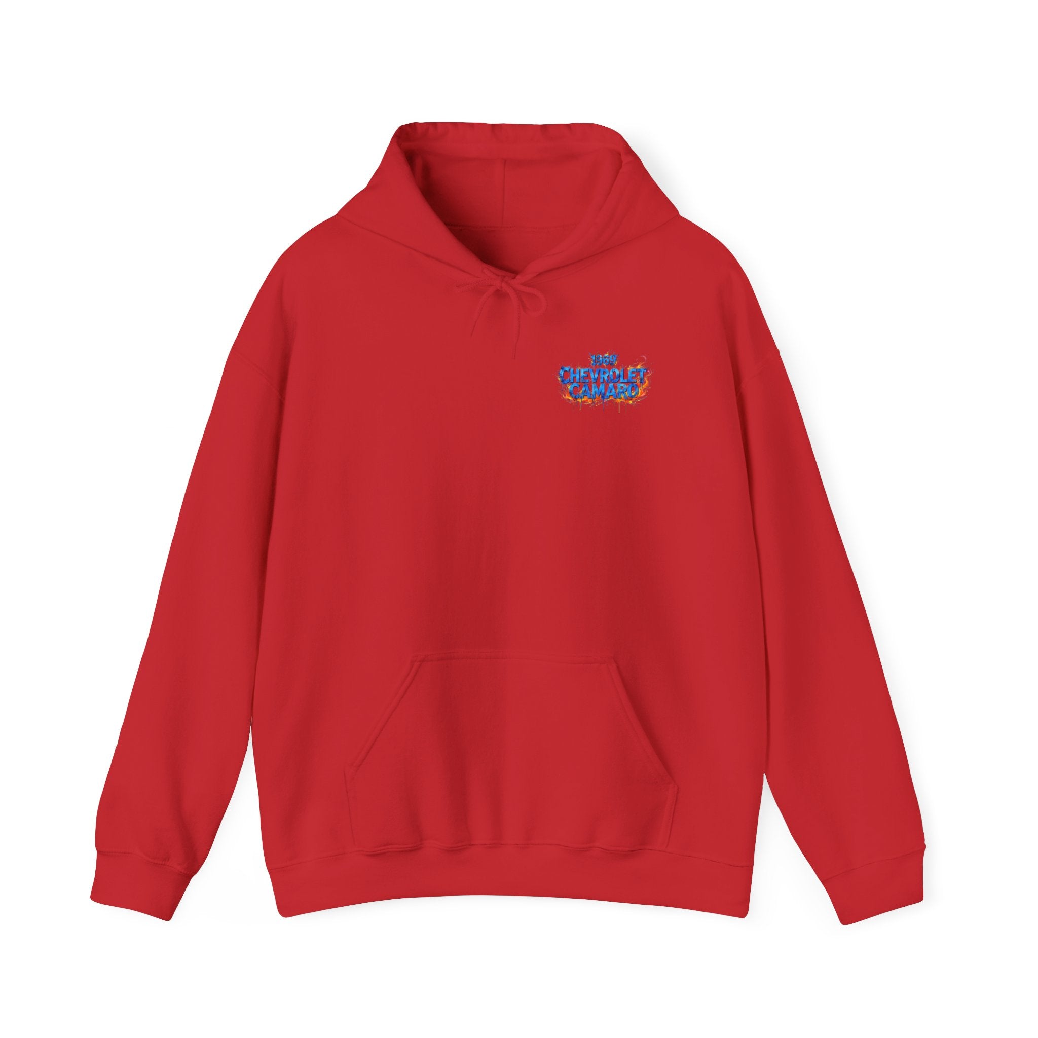 Vintage Blue Camaro Muscle Car Hoodie — Watercolor Graphic