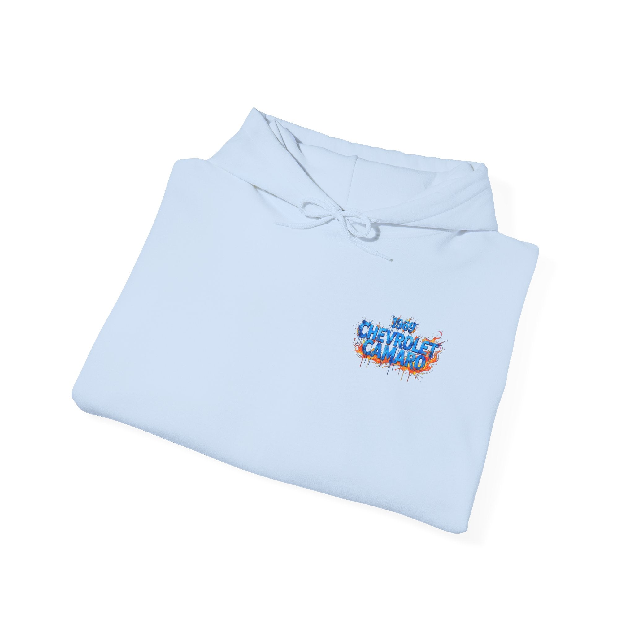 vintage blue camaro muscle car hoodie – Watercolor Graphic by 8Sydes Apparel