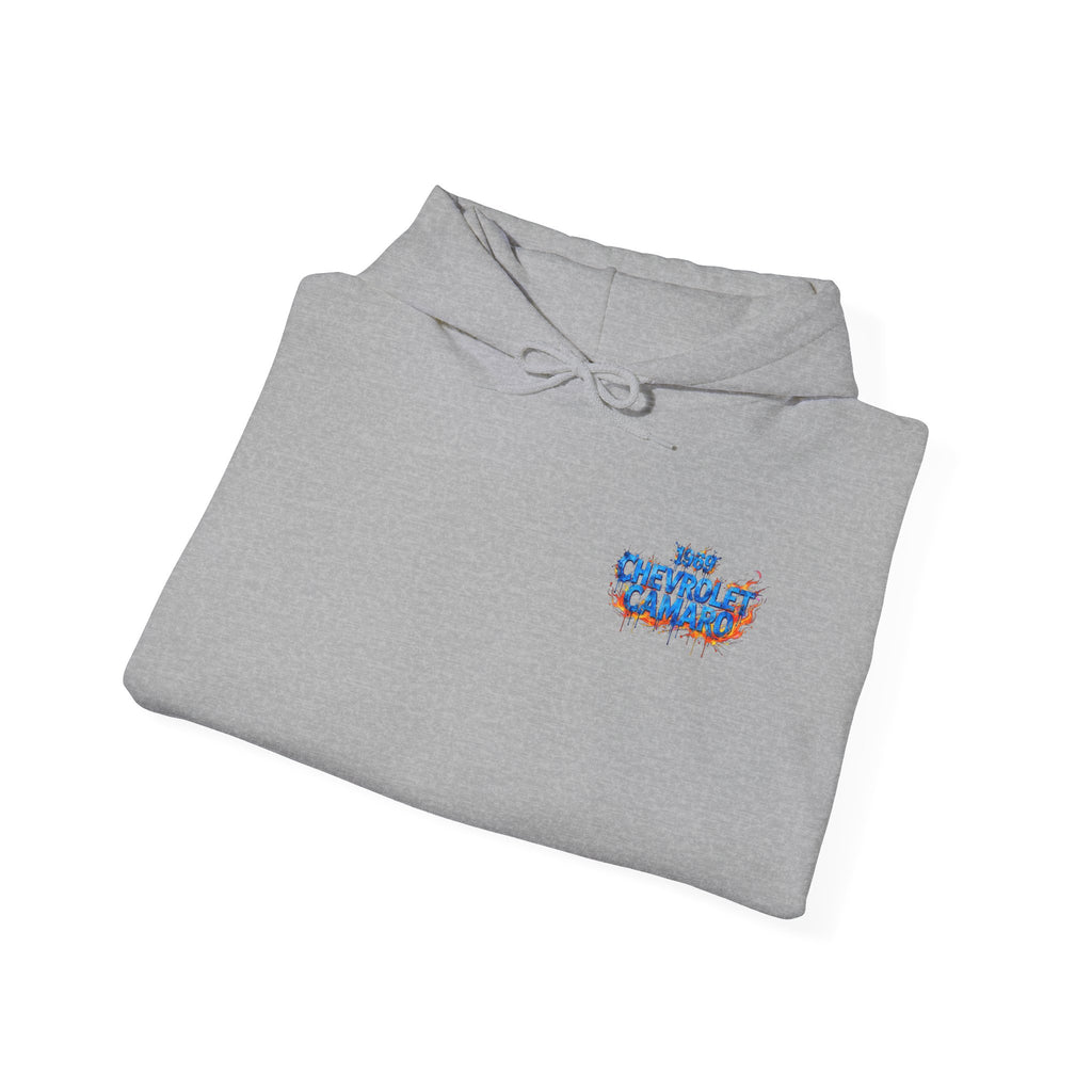 vintage blue camaro muscle car hoodie – Watercolor Graphic by 8Sydes Apparel
