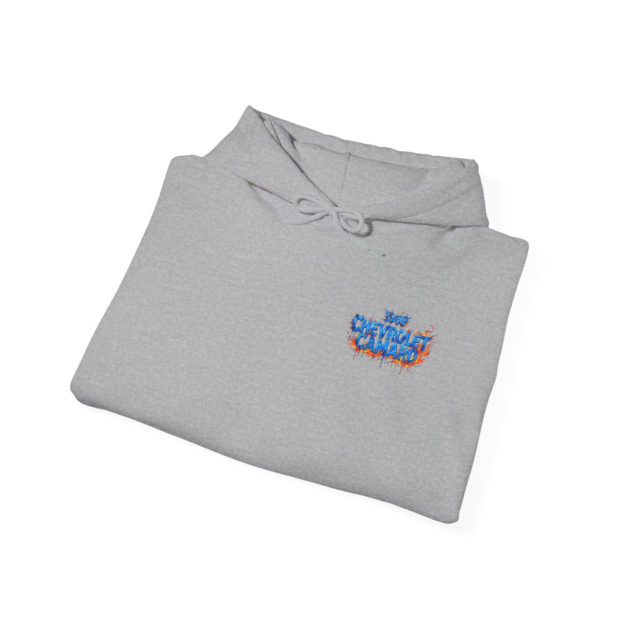 vintage blue camaro muscle car hoodie – Watercolor Graphic by 8Sydes Apparel