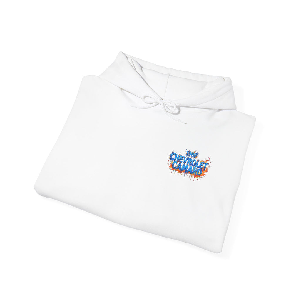 vintage blue camaro muscle car hoodie – Watercolor Graphic by 8Sydes Apparel
