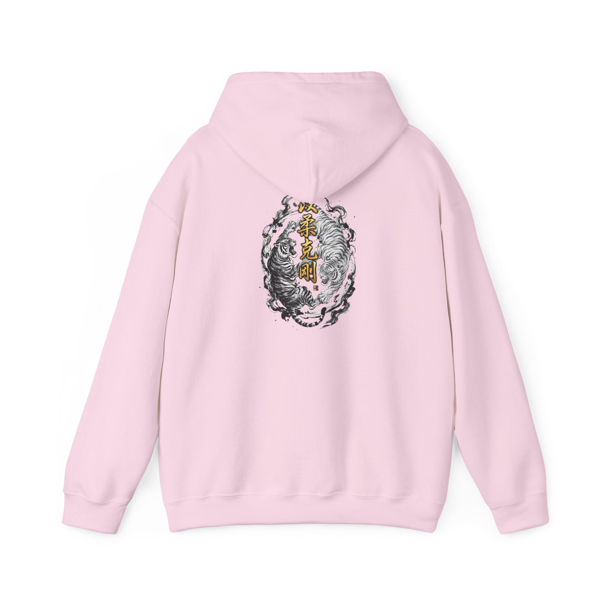Tiger Zen Hoodie – Ink Brush Tiger Design with Kanji Accent